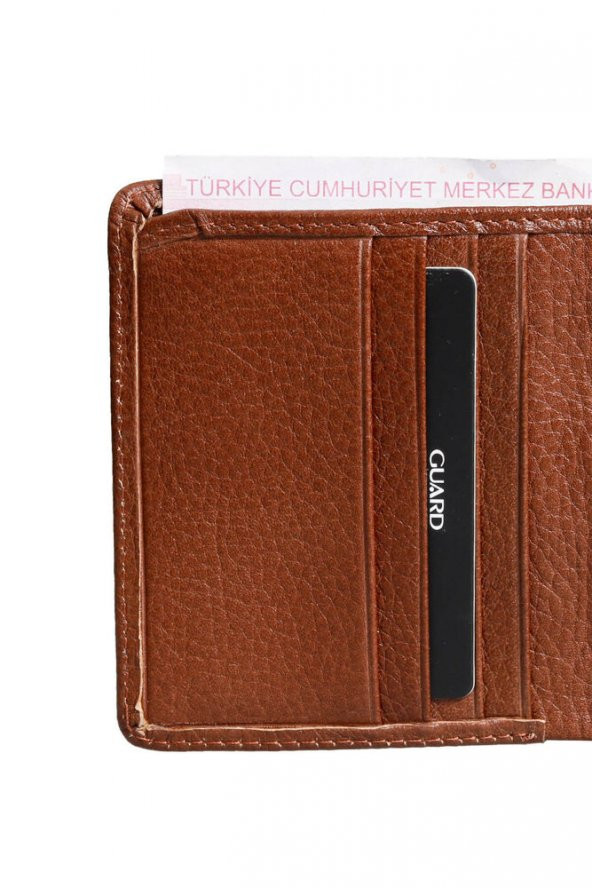 Guard Taba  Minimal Spor Hakiki Deri Erkek Cüzdanı P705 - 4