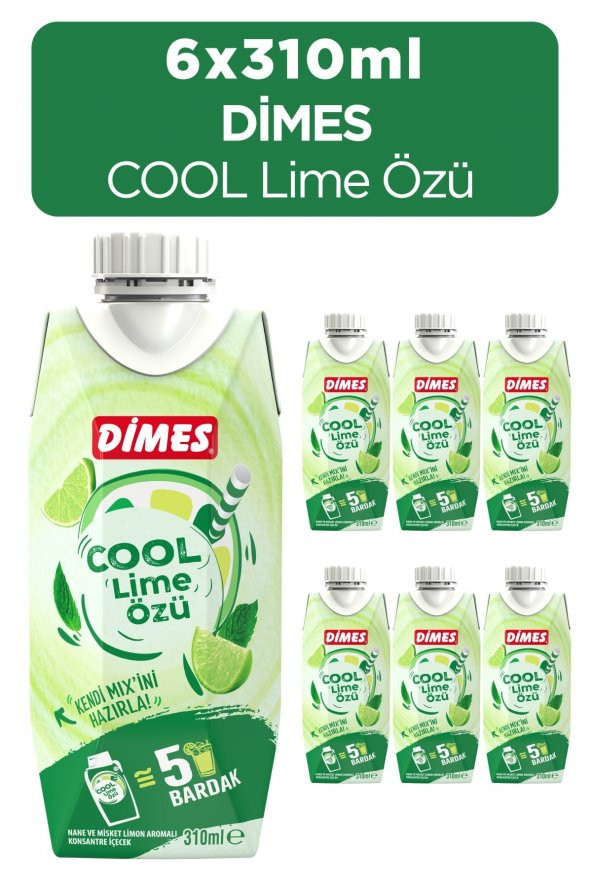 Dimes Cool Lime Özü 310 Ml 6lı Paket