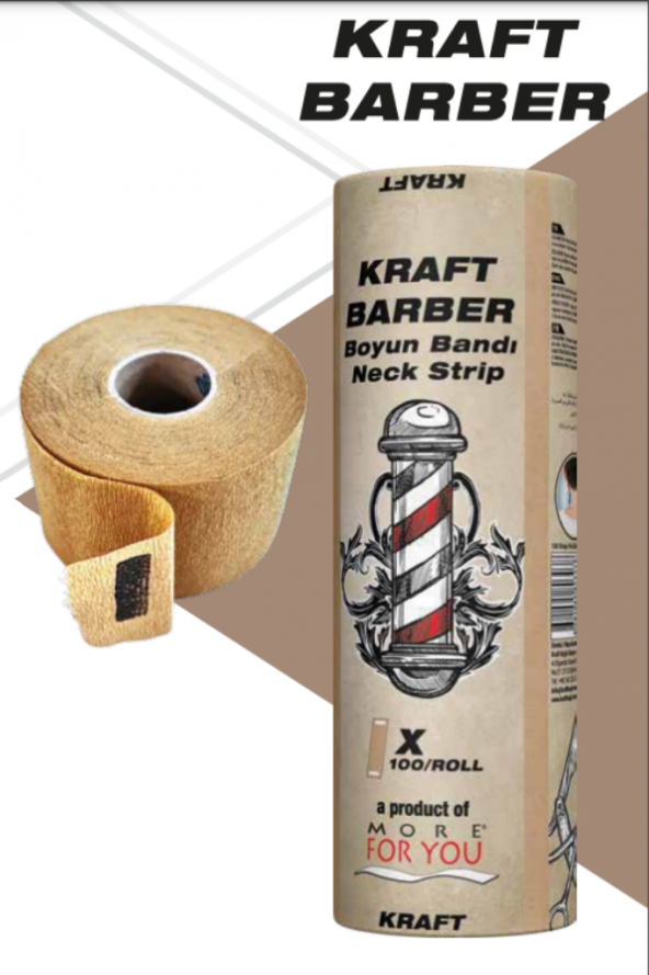 More For You Kraft Barber Boyun Bandı 5li Paket (100 Adet)