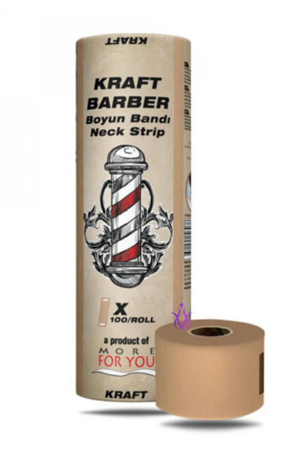 More For You Kraft Barber Boyun Bandı 5li Paket (100 Adet) - 3