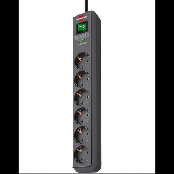 Brennenstuhl Eco Line Serisi 6 Soketli 13.500A Akım Koruyucu Priz 5 Metre - 3