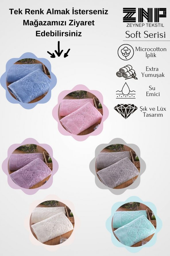Soft | 6lı 50x90 Cm El&yüz Havlu Seti - 3