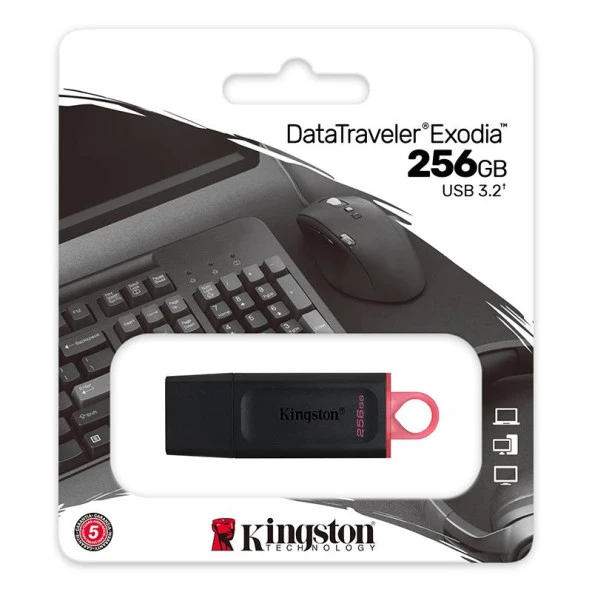 Kingston 256GB Exodia USB 3.2 Flash Bellek - 3