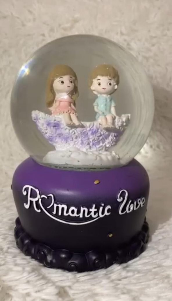 Nostaljik Kar Küresi Orta Boy Renk Değiştiren Led Lambalı Kar Küresi-6 - 2