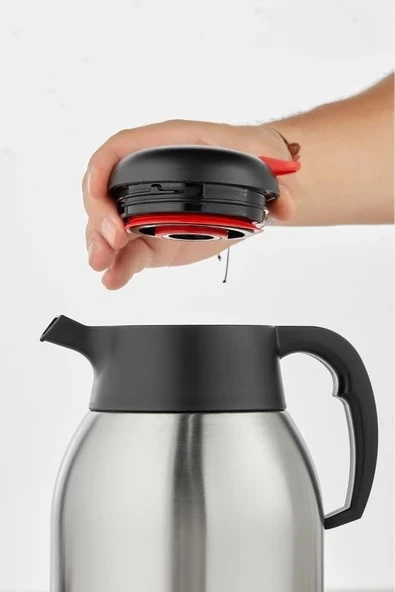 2 Litre Çift Kat Paslanmaz Çelik Termos Ckr2005 ( Piknik Kamp Outdoor Ofis Otel Kafe Okul ) - 4