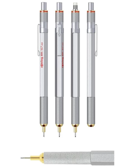 Rotring 800 0.7mm Krom Versatil Kalem 1904448 - Resim 2