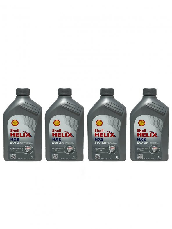 Shell Helix Hx8 5W-40 Tam Sentetik Motor Yağı 1 Litre 4 Adet