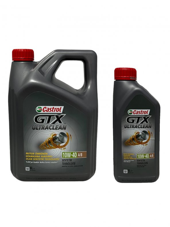 Castrol GTX Ultraclean 10W-40 A/B Motor Yağı 4+1 Litre