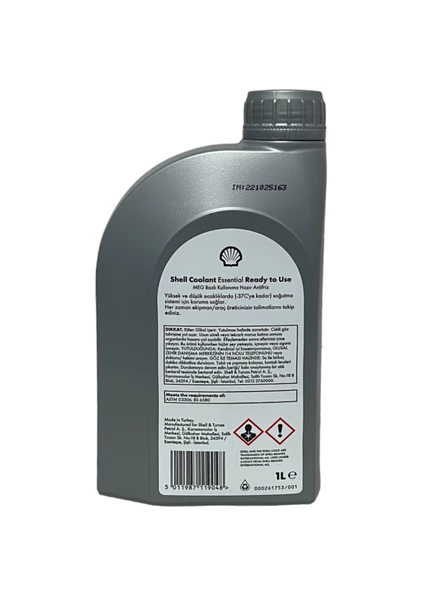 Shell Coolant Essential 4 Mevsimlik Mavi Antifriz 1 Litre - 3