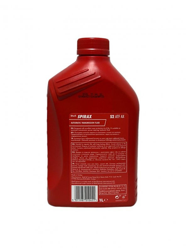 Shell Sprirax S2 ATF AX Otomatik Şanzıman Yağı 1 Litre 4 Adet - 4