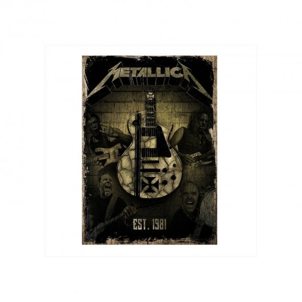 Metallica Modern Ahşap Poster 20*30