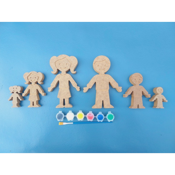Çocuklara ahşap boyama seti. Okul öncesi etkinlik. Eğitici Ahşap Boyası. Oyuncak Hayvan ( SET 1 ) - 4