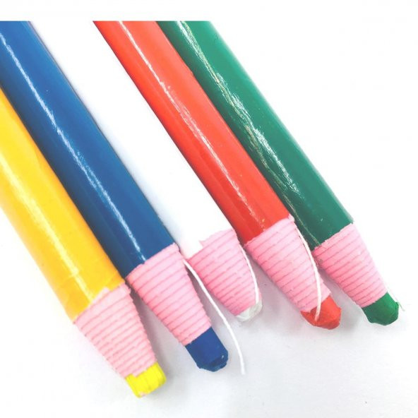 Ekoset Standart China Marker İpli Kalem Silinebilir İşaretleme Kalemi Mavi 12 Adet - 6