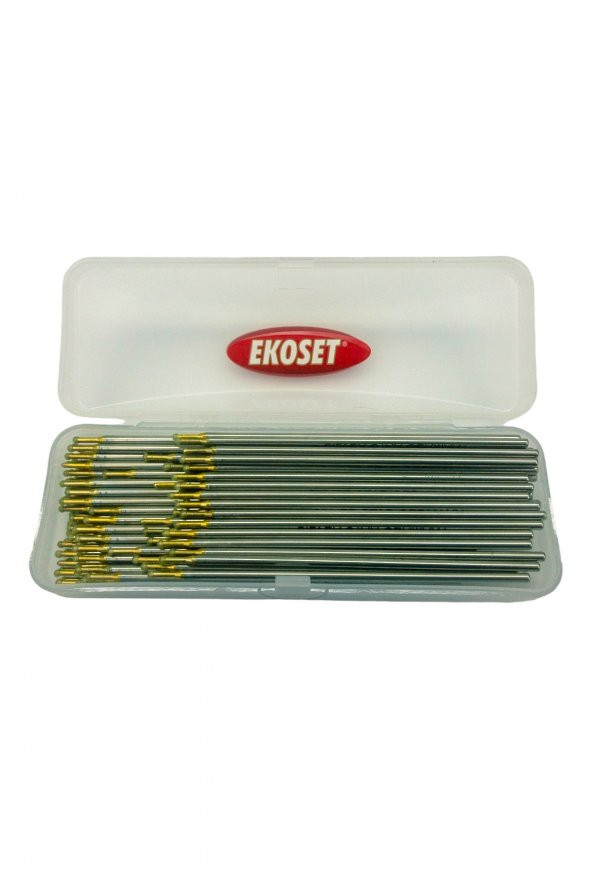 Ekoset Gümüş Metal Deri Kalemi 100lü Paket - 2