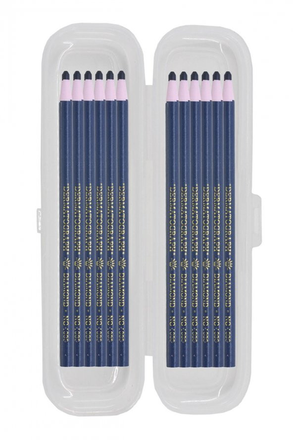 Ekoset Diamond China Marker İpli İşaretleme Kalemi Lacivert 12li - 6