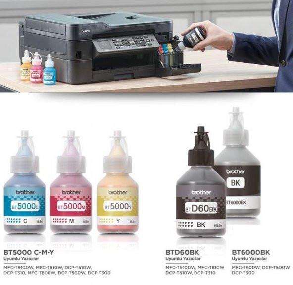 Brother Orjinal Mürekkep Seti 4 Renk T300 / T500W / T700W / T800W - 2