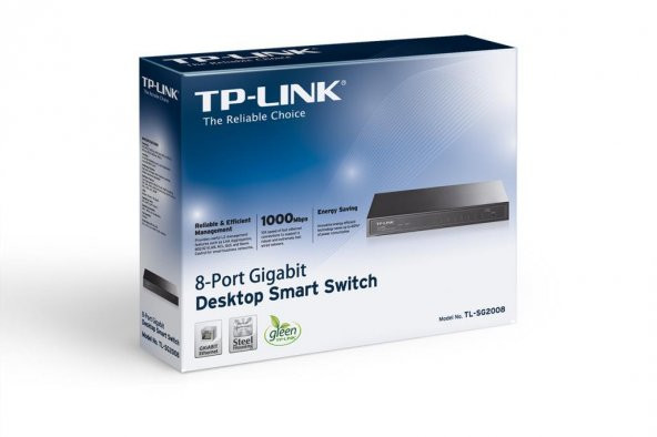 TP-Link TL-SG2008 Yönetilebilir Gigabit Ethernet Switch 10/100/1000