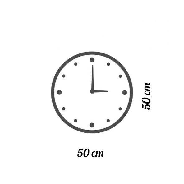 GERÇEK AYNALI DEKORATİF DUVAR SAATİ (50 CM) - 3