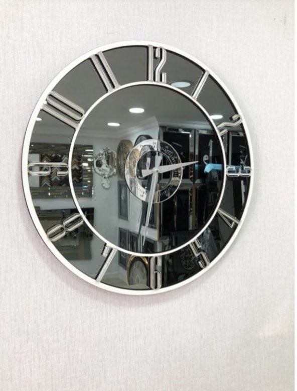 GERÇEK AYNALI DEKORATİF DUVAR SAATİ (40 CM) - 2