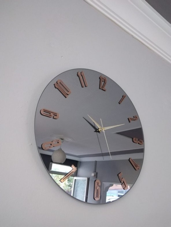 GERÇEK AYNALI DEKORATİF DUVAR SAATİ (40 CM) - 1