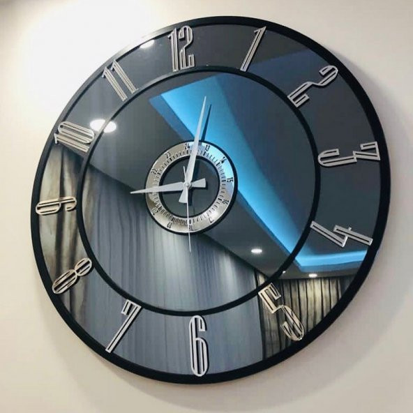 GERÇEK AYNALI DEKORATİF DUVAR SAATİ (40 CM) - 2