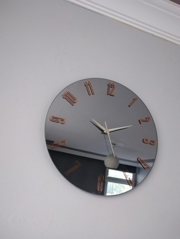 GERÇEK AYNALI DEKORATİF DUVAR SAATİ (40 CM) - 3