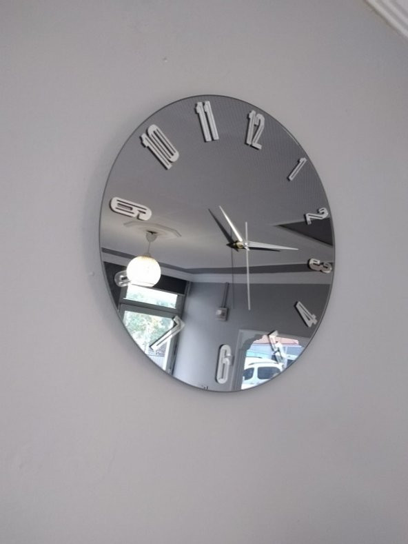 GERÇEK AYNALI DEKORATİF DUVAR SAATİ (40 CM) - 1