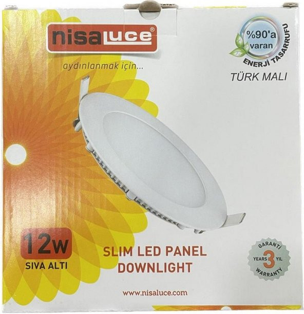 NisaLuce 12W Sıva Altı Led Panel 6500K - 2