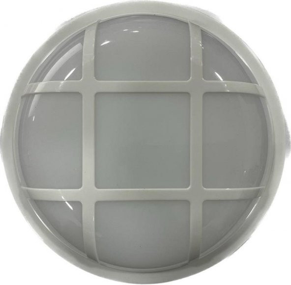 NisaLuce 22W Nemliyer Kafesli Glop Armatür Beyaz Kasa 6500K IP65