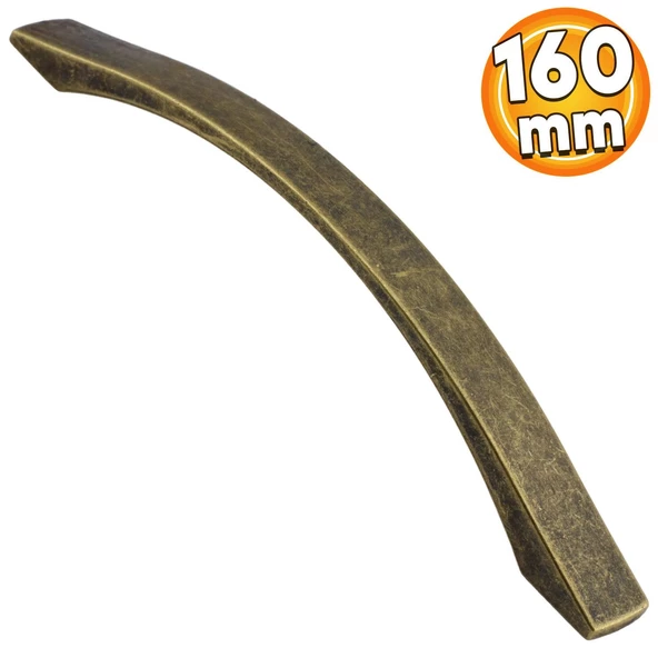 Berilay (160 mm - 16 cm) Eskitme Antik Sarı Metal Mobilya Mutfak Çekmece Dolap Kulpu Kulbu Kulpları