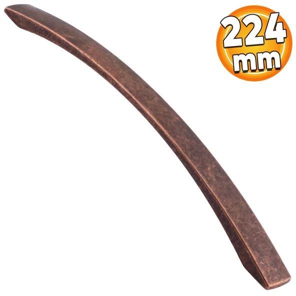 Berilay 224 mm - 22.4 cm Eskitme Antik Bakır Metal Mobilya Mutfak Dolabı Dolap Kulpu Kulbu Kulpları