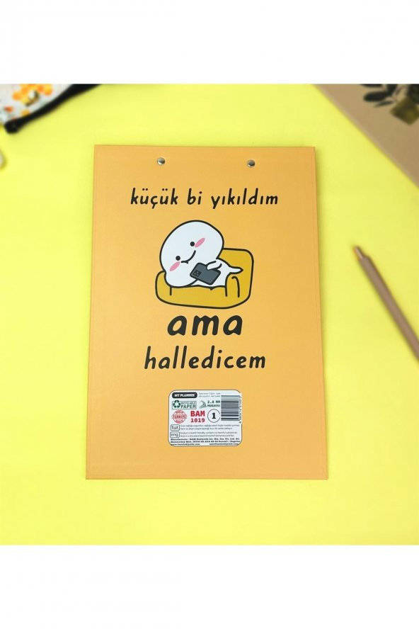 Küçük Bi Yıkıldım Ama Halledicem Tasarımlı Sekreterlik - 2