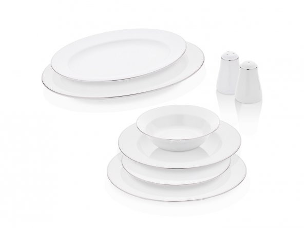 ​​​​​​​Taç Alyona 53 Parça 12 Kişilik Yemek Takımı Platin - 4