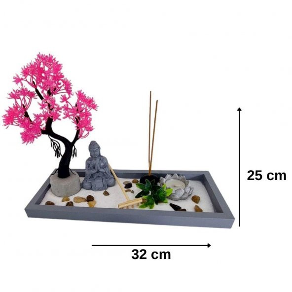 T.Concept Dekoratif Buda Heykeli Dikdötgen Zen Bahçesi - 5