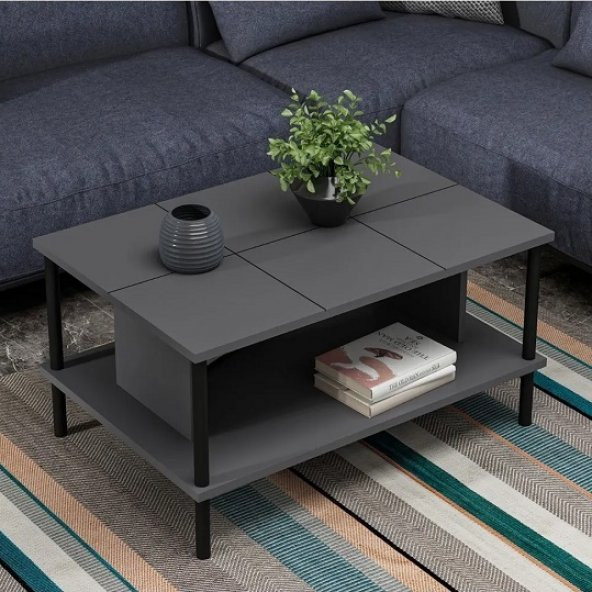 BMdekor Orta Sehpa Alone Antrasit - Resim 2