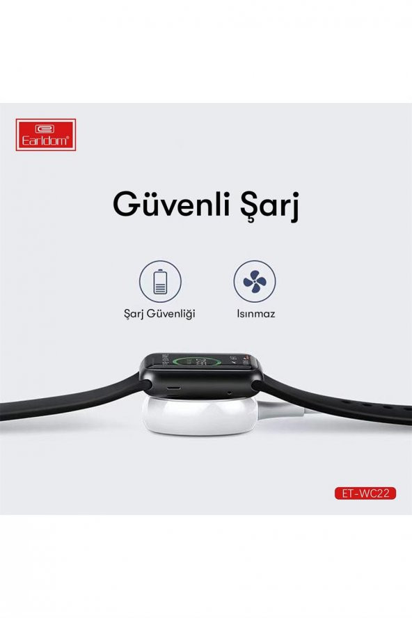 Peeq Earldom WC22 Apple Watch Kablosuz Type-C Şarj Cihazı - 6