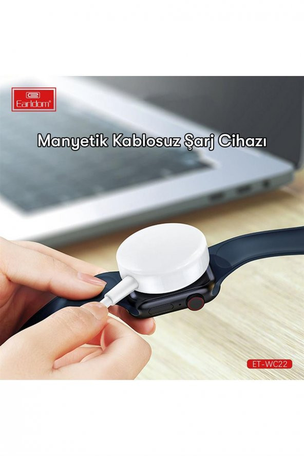 Peeq Earldom WC22 Apple Watch Kablosuz Type-C Şarj Cihazı - 7