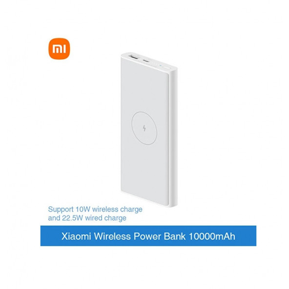 Xiaomi 10W Wireless 10000 mAh Powerbank (WPB15PDZM) - BEYAZ