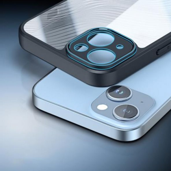 Coofbe Premium Kamera Korumalı Buz Desenli Sert PC-TPU iPhone 14 Plus Kılıf Parmak İzi Bırakmaz Hidrofobik - 3