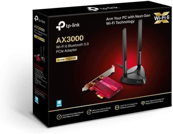 TP-Link Archer TX3000E, AX3000 Mbps Wi-Fi 6 & Bluetooth 5.0 PCIe Adaptör - 3