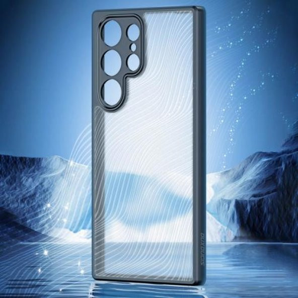 Coofbe Premium Kamera Korumalı Buz Desenli Sert PC-TPU Samsung Galaxy S23 Ultra Kılıf Silikon Kauçuk - 4