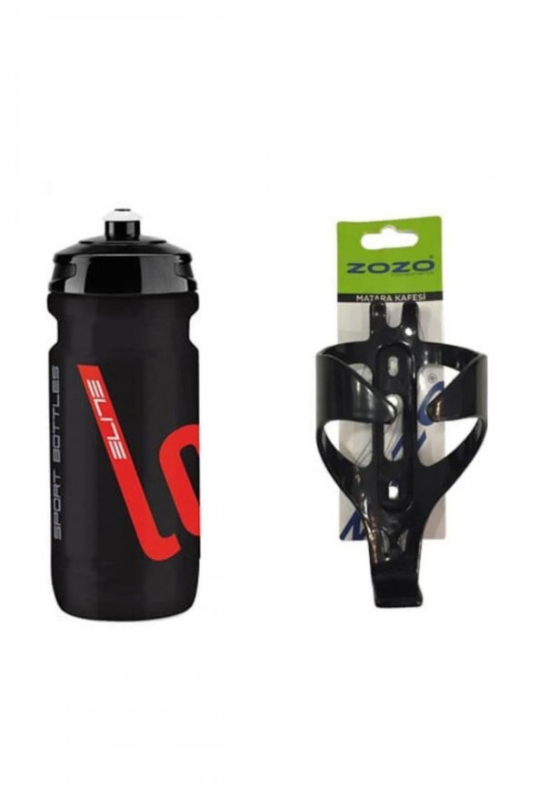 Loli Siyah Bisiklet Matarası 600ml + Kafes