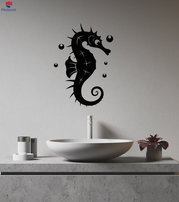 Banyo Dekoratif Duvar Sticker Denizatı Deniz Deniz Hayvan Su Kabarcıkları Banyo Iç Çıkartmalar