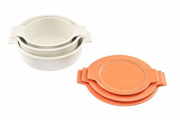 Porland Cookland Fire Turuncu Kapaklı Tencere Takımı 6 Parça 04CLA000036 - 5