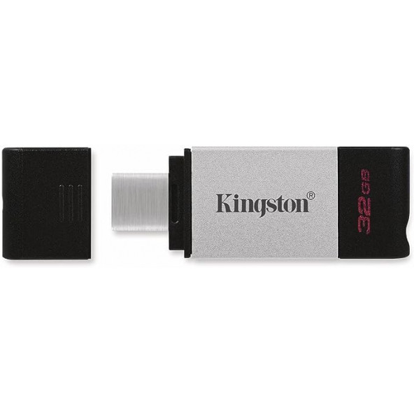 Kingston DataTraveler 80 - DT80/32GB USB-C bellek 3.2 Gen 1, siyah