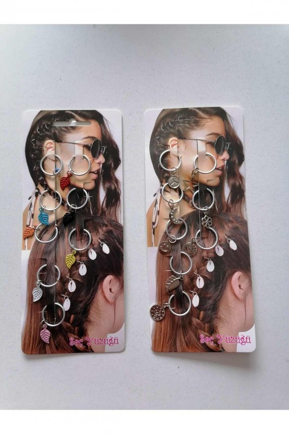 Saç Yüzüğü 2 Kartela 16 Adet Model4