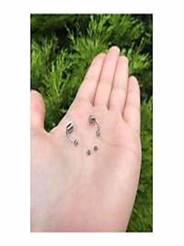 Mıknatıslı Fake Septum Piercing Gümüş rengi - 2