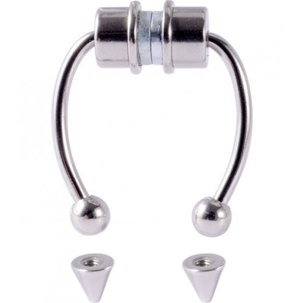 Mıknatıslı Fake Septum Piercing Gümüş rengi