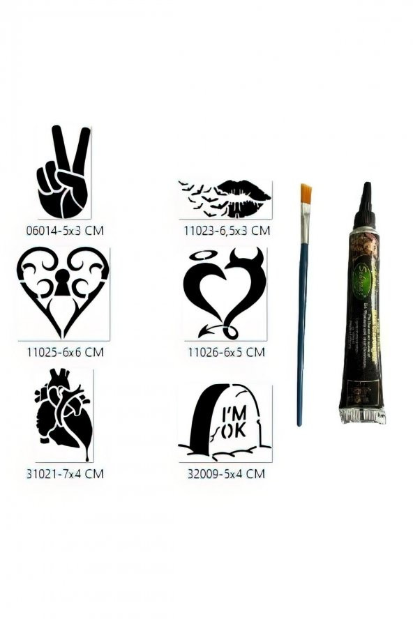 Aşkın Zaferi Hint Kınalı Geçici Dövme Yapma Seti ürün görseli 1