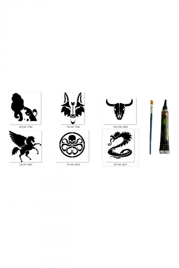 Dragon Kurt Hint Kınasıyla Geçici Dövme Seti ürün görseli 1